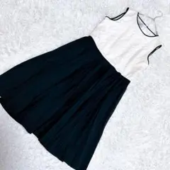 【極美品】VALENTINO（10）ノースリーブ ひざ丈ワンピース プリーツ