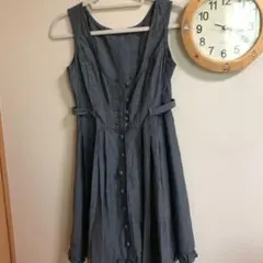 新品　　タグ付き　レストローズ　ジャンバースカート　インディゴ