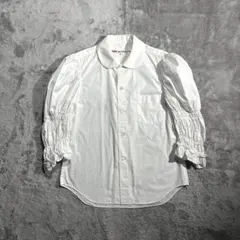 AD2013 13AW コットン丸襟ブラウス 白 ラウンドカラー - メルカリ