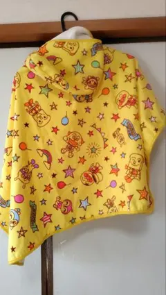 アンパンマン　イエローフード付きタオル　ポンチョ