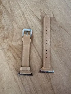 Apple Watch用 ベージュ レザーバンド　ライトブラウン