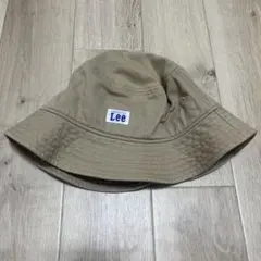 Lee バケットハット ベージュ ロゴタグ付き