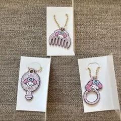 サンリオ　ぷちリング　ぷちミラー　ぷちコーム　ラバーキーホルダーマイメロディ