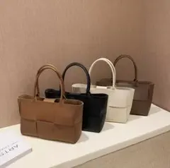 ✨️目玉商品✨️　編み込み レザー トートバッグ レディース 高級感 大容量