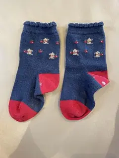 ファミリア 靴下 ソックス 13 ネイビー familiar りんご