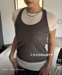 Fuully studio シアー　ホルターネック　キャミ　タンクトップのサムネイル