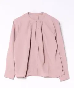 VIS 防シワ・洗える　2WAYフロントタック長袖ブラウス