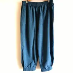 もんぺ風ゆるっとパンツ　ブルー　LL 未使用