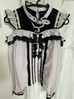 LIZLISA 3つリボンフロントチョーカーブラウス