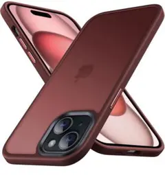 iPhone 15 ケース 半透明 マット 耐衝撃 滑り止め 米軍MIL規格