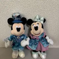 【2個セット】ミッキー・ミニー ぬいぐるみバッジ ディズニーシー 25周年