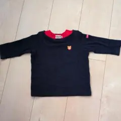 ホットビスケット ネイビー 長袖カットソー クマ