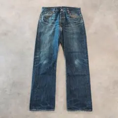 リーバイス501 Levis W34 青 古着 鬼ヒゲ ハチノス 23221