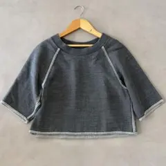 3.1 Phillip Lim 5分袖ショート丈トレーナー　スウェット風トップス