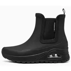 スケッチャーズ　スリップインズ　ブラック ショートゴムブーツ　23cm