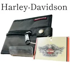 【美品】Harley-Davidson 二つ折り財布 グレー タグ付き ナイロンのサムネイル