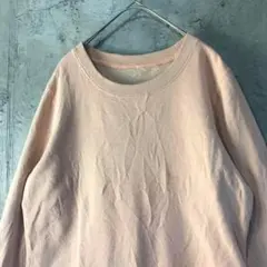 A3938古着　スウェット　オレンジ　無地　90s Y2K