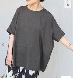 【B.C STOCK】ウォッシャブル 汗染み防止ワイドTEE グレーのサムネイル