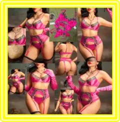 ★超素敵★アンダーワイヤー★サテン★ガーターランジェリー★Tバック★DD86