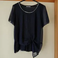 期間限定お値下げ！axes femme ドット柄 半袖ブラウス