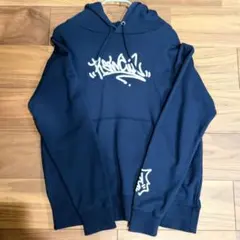 LEFLAH プルオーバーパーカー ネイビー M ストリート系ファッション