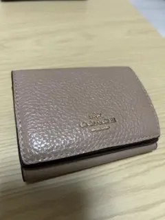 COACH ベージュ 三つ折り財布