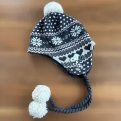 スヌーピー耳あて付きニット帽