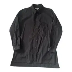 美品　Yohji Yamamoto pour homme ブラックシャツ 美品】Yohji Yamamoto POUR HOMME ヨウジヤマモトプールオム