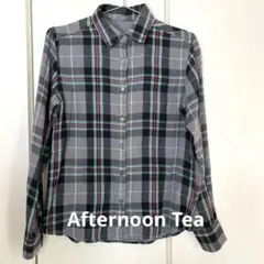 【美品】アフタヌーンティー　サザビーチェックシャツ　山ガール　MRのサムネイル