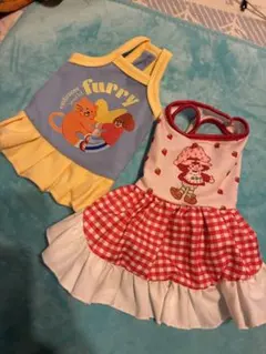 犬服 ストロベリーキャラクター ドレスセット