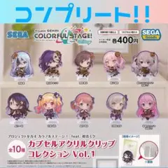 【ガチャ】コンプ！プロセカ カプセルアクリルクリップVol.1 10点セット