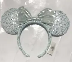 ディズニー カチューシャ スパンコール 水色 ブルー