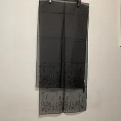 サンセブラン　ショール　スパンコール・ビーズ・刺繍　オーガンジー生地ブラック