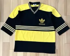 最終値下げ　90s希少　adidas オリジナル七分袖カットソー 黒・黄色