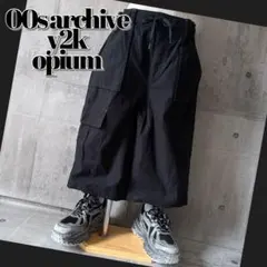 y2k opium wideleg cargo half pants 00s