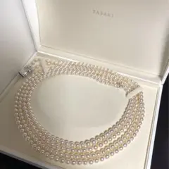 【現行超美品】Tasakiアコヤパールネックレスシルバー２連97+101cm