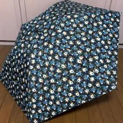 アナスイ・晴雨兼用折傘クイックオープン（花柄ネイビー紺／遮光・遮熱・UVのサムネイル