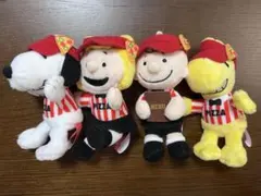 匿名配送　PEANUTS　スヌーピー　ピザ　マスコット　4点セット　ラウンドワン