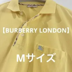 【美品】バーバリーロンドン ポロシャツ ノバチェック ホースロゴ 黄 Mのサムネイル