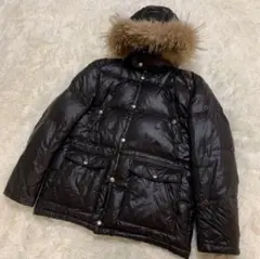 【美品Mサイズ】☆トゥモローランド　黒ブラックダウンジャケット　ラクーンファー狸