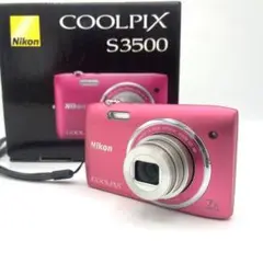 【動作保証】　ニコン　クールピクス　S3500 コンパクトデジタルカメラ　ピンク