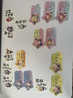 ぎ*う様 アイカツ モバイルステッカー まとめ売り 17枚