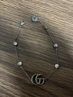 GUCCI ダブルG パール ラインストーン ブレスレット - メルカリ