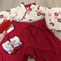 PUFF KIDS 花柄着物風ベビー服 80