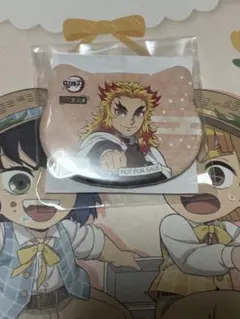 鬼滅の刃　ナンジャタウン　ねこ型　缶バッジ　煉獄杏寿郎