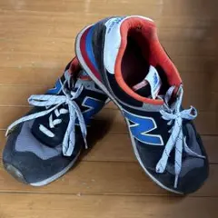 New Balance スニーカー グレー/ネイビー/オレンジ