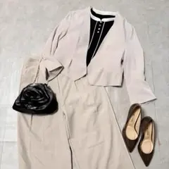 セットアップ ママスーツ セレモニー 上下コーデ売り M 卒業式 入学式 上品