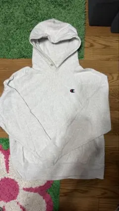 Champion リバースウィーブ パーカー グレー　現行