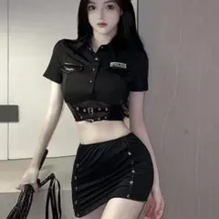 ポリス　コスプレ　ハロウィン　ミニスカポリス　警察　3点セット