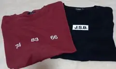J.S.B. 　ロゴ Tシャツ 　赤　 黒　２枚セット